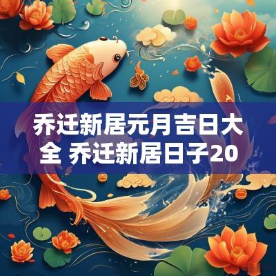 乔迁新居元月吉日大全 乔迁新居日子2025年黄道吉日
