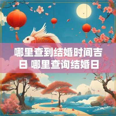 哪里查到结婚时间吉日 哪里查询结婚日期