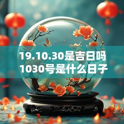 19.10.30是吉日吗 1030号是什么日子