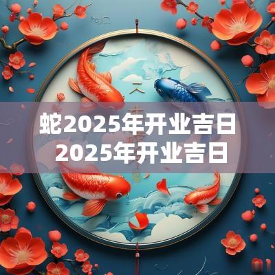 蛇2025年开业吉日 2025年开业吉日
