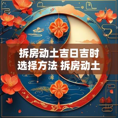 拆房动土吉日吉时选择方法 拆房动土的好日子2025