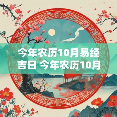 今年农历10月易经吉日 今年农历10月初10是几月几号