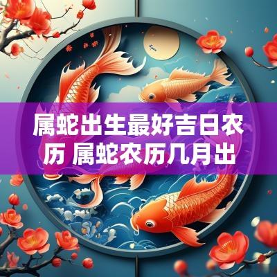 属蛇出生最好吉日农历 属蛇农历几月出生最好命