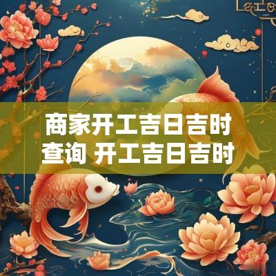 商家开工吉日吉时查询 开工吉日吉时查询老黄历