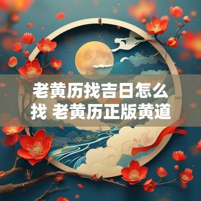 老黄历找吉日怎么找 老黄历正版黄道吉日