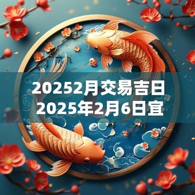 20252月交易吉日 2025年2月6日宜什么