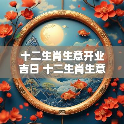 十二生肖生意开业吉日 十二生肖生意合作伙伴搭配