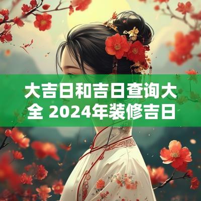 大吉日和吉日查询大全 2025年装修吉日查询大全