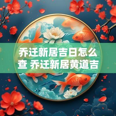 乔迁新居吉日怎么查 乔迁新居黄道吉日查询