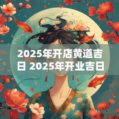 2025年开店黄道吉日 2025年开业吉日