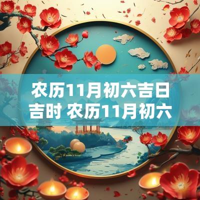 农历11月初六吉日吉时 农历11月初六是黄道吉日吗