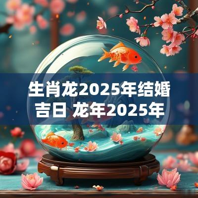 生肖龙2025年结婚吉日 蛇年2025年