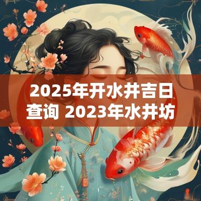 2025年开水井吉日查询 2025年水井坊年报