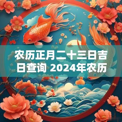 农历正月二十三日吉日查询 2025年农历二月三十日黄道吉日