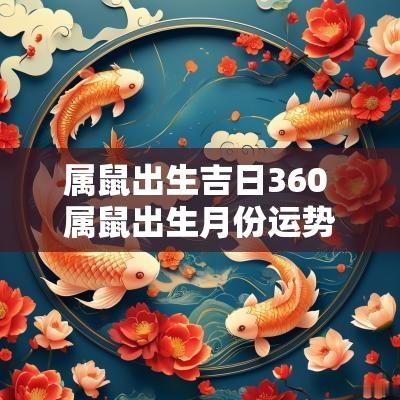 属鼠出生吉日360 属鼠出生月份运势及运程