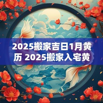 2025搬家吉日1月黄历 2025搬家入宅黄道吉日老黄历