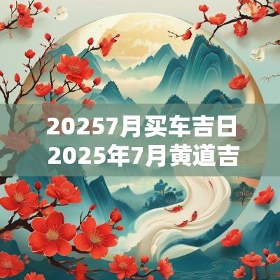 20257月买车吉日 2025年7月黄道吉日
