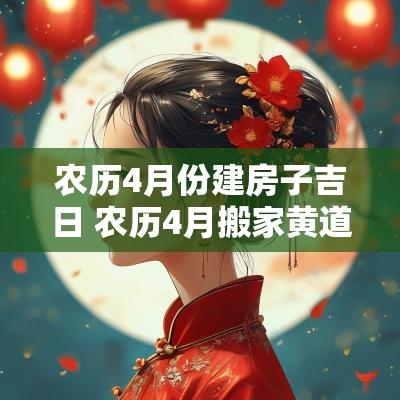 农历4月份建房子吉日 农历4月搬家黄道吉日哪天最好