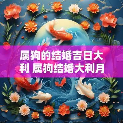 属狗的结婚吉日大利 属狗结婚大利月2025