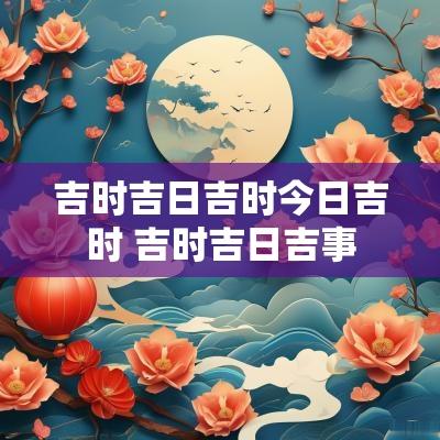吉时吉日吉时今日吉时 吉时吉日吉事
