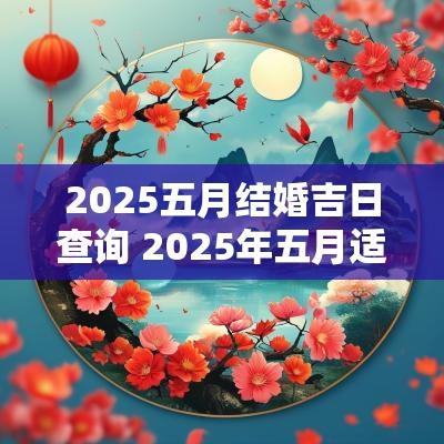 2025五月结婚吉日查询 2025年五月适合结婚的日子