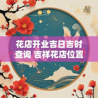 花店开业吉日吉时查询 吉祥花店位置