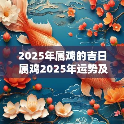 2025年属鸡的吉日 属鸡2025年运势及运程