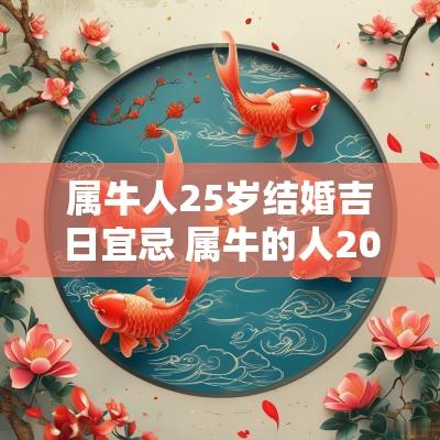 属牛人25岁结婚吉日宜忌 属牛的人2025年适合结婚吗