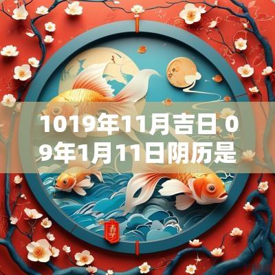 1019年11月吉日 09年1月11日阴历是哪天
