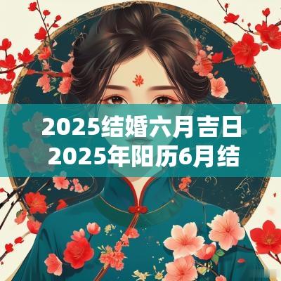 2025结婚六月吉日 2025年阳历6月结婚吉日查询