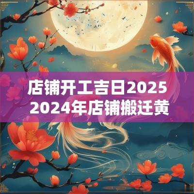 店铺开工吉日2025 2025年店铺搬迁黄道吉日