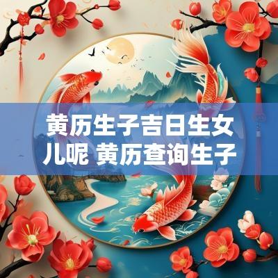 黄历生子吉日生女儿呢 黄历查询生子吉日