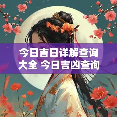 今日吉日详解查询大全 今日吉凶查询黄道吉日