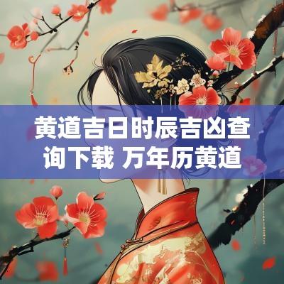 黄道吉日时辰吉凶查询下载 万年历黄道吉日时辰吉凶查询