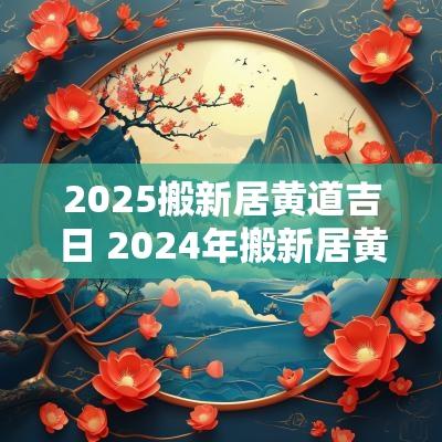 2025搬新居黄道吉日 2025年搬新居黄道吉日一览表