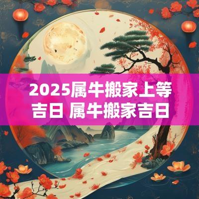 2025属牛搬家上等吉日 属牛搬家吉日一览表