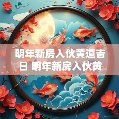 明年新房入伙黄道吉日 明年新房入伙黄道吉日是哪几天