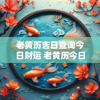 老黄历吉日查询今日财运 老黄历今日财神方位 老黄历吉日查询今日财运 老黄历今日财神方位