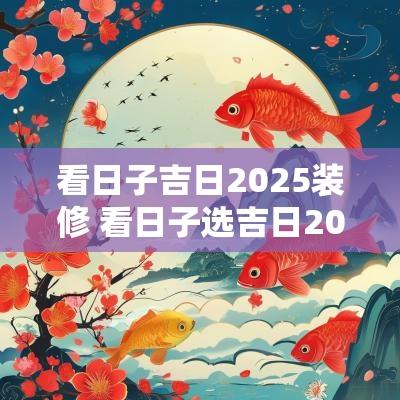 看日子吉日2025装修 看日子选吉日2025结婚