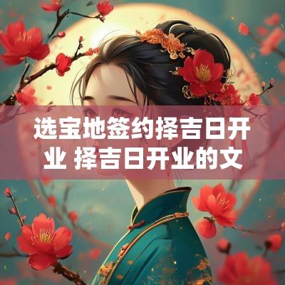 选宝地签约择吉日开业 择吉日开业的文案
