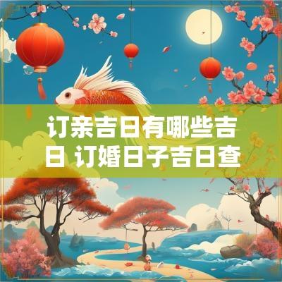 订亲吉日有哪些吉日 订婚日子吉日查询2025