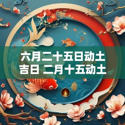 六月二十五日动土吉日 二月十五动土好不好