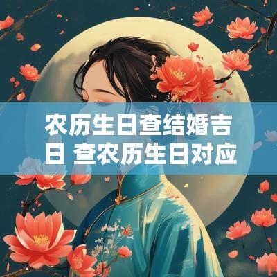 农历生日查结婚吉日 查农历生日对应哪一天