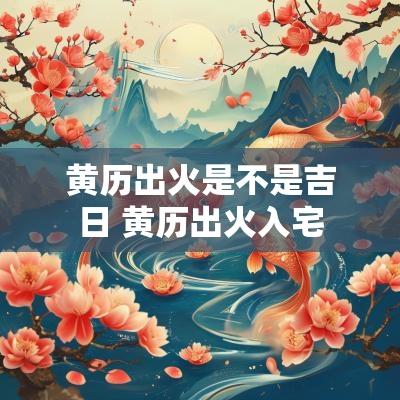 黄历出火是不是吉日 黄历出火入宅