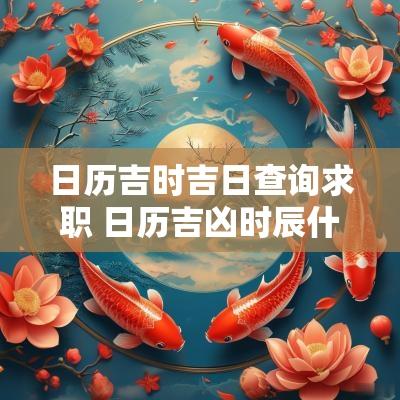 日历吉时吉日查询求职 日历吉凶时辰什么意思
