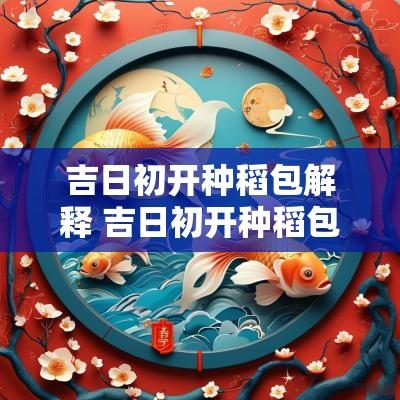 吉日初开种稻包解释 吉日初开种稻包南山雷动雨连宵