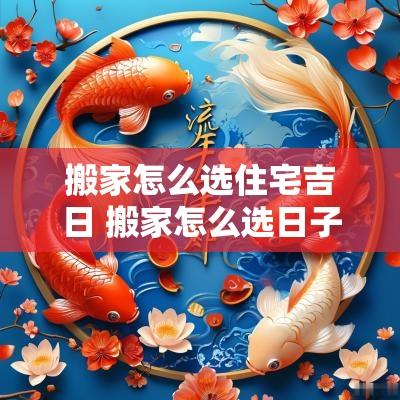 搬家怎么选住宅吉日 搬家怎么选日子好