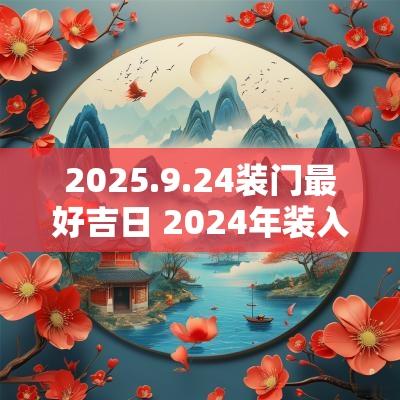 2025.9.24装门最好吉日 2025年装入户门的黄道吉日