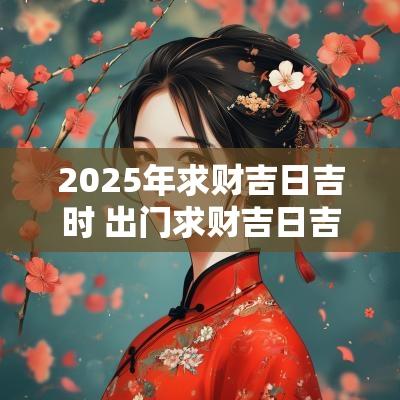 2025年求财吉日吉时 出门求财吉日吉时