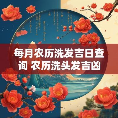 每月农历洗发吉日查询 农历洗头发吉凶日
